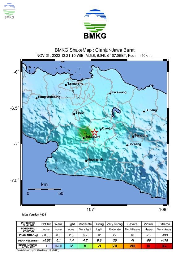 Siang Tadi, Cianjur Kembali Diguncang Gempa dengan Kekuatan Magnitude 4.0